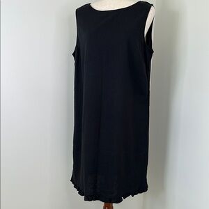 Vintage White Stag Black Linen Blend Sleeveless Sheath Dress NWT